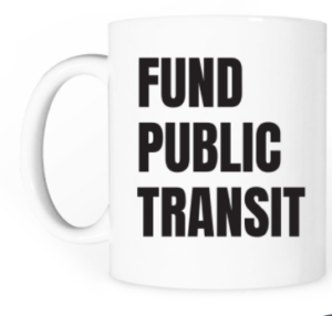 Picture of the new Fund Public Transit Mug