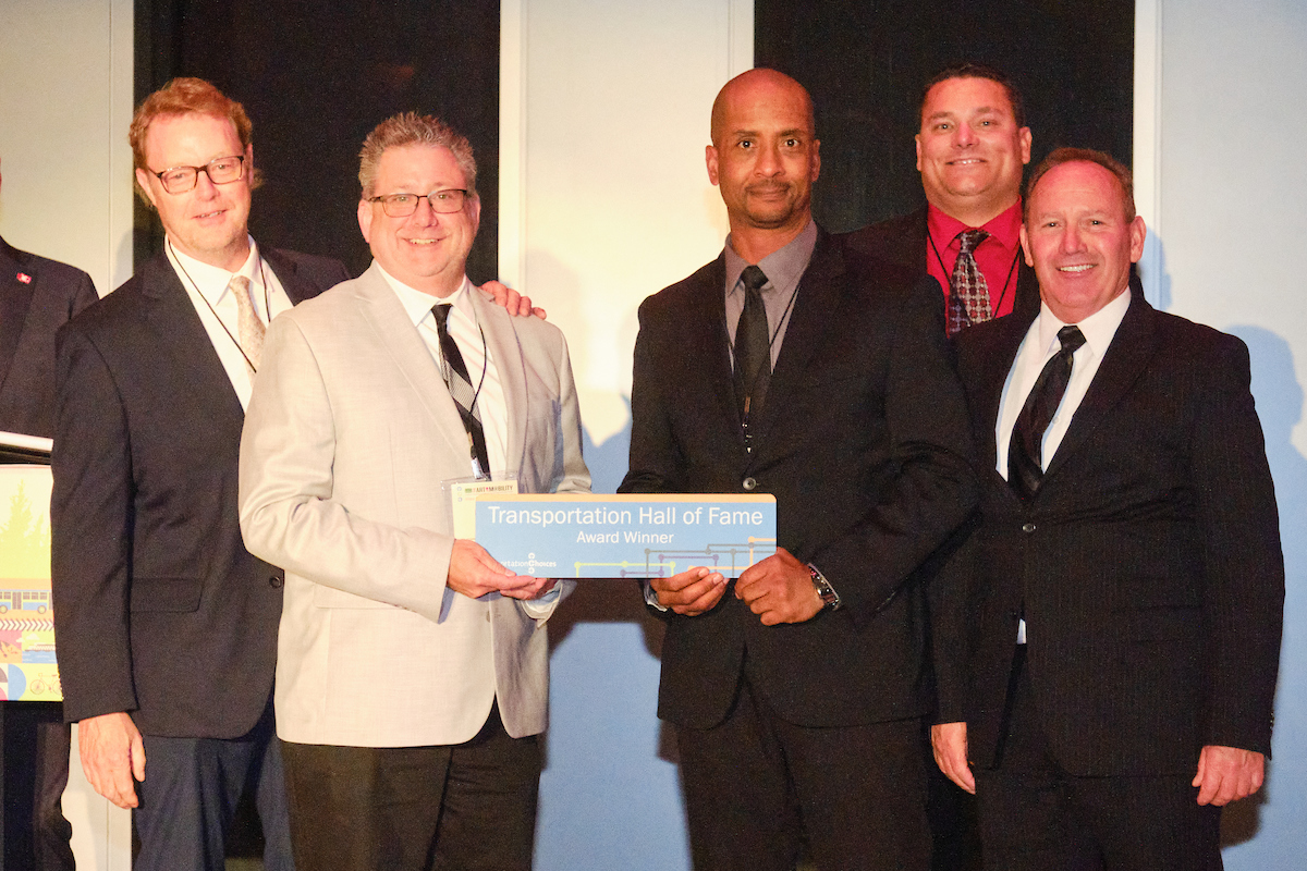 Whatcom Transportation Authority's Transit Safety Officers accept an award. 