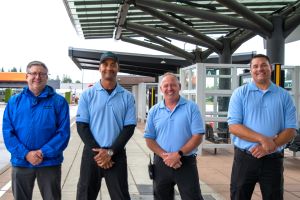 Four Transit Safety Officers at the WTA terminal. 