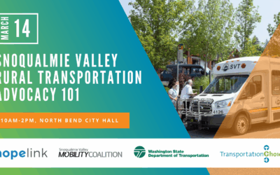 Join TCC for a Rural Transportation Advocacy 101 in Snoqualmie Valley!