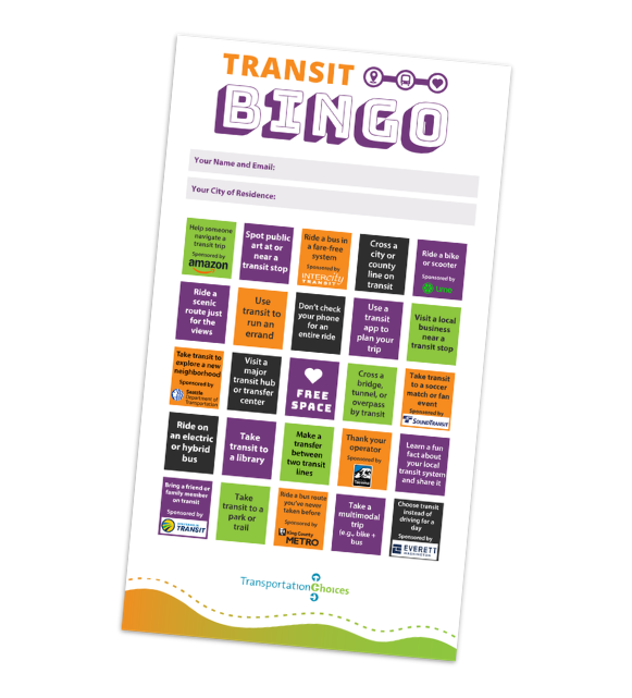 RTM 2026 Transit Bingo (1) Transit Bingo card